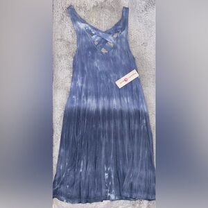NWT Blue Tie-Dye Sleeveless Dress From Wishful Park Size Medium
